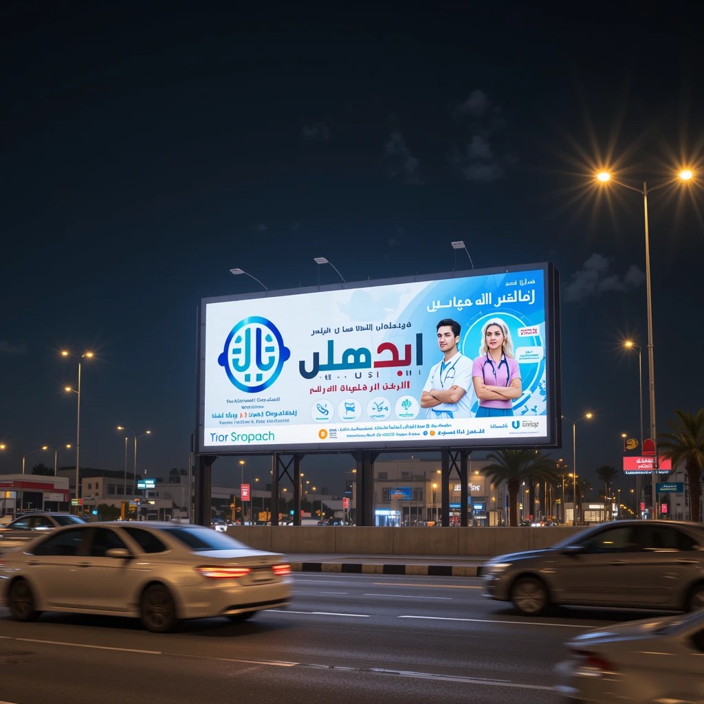 لوحة إعلانية مضيئة - صيدلية النهدي